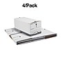 Staples Heavy Duty File Box, String and Button Lid, Letter, White/Gray, 4/Pack (TR59222)~#|#~s1219798_sc7