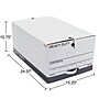Staples Heavy Duty File Box, String and Button Lid, Legal, White/Gray, 4/Pack (TR59224)~#|#~s1219799_sc7