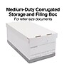Staples Medium Duty 50% Recycled Corrugated File Box Lift Off Lid, Letter Size, White/Gray, 4/Carton (2489603/2489602)~#|#~s1219803_sc7