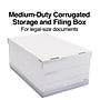 Staples Medium Duty File Box, Lift Off Lid, Legal, White/Gray, 12/Carton (TR59217)~#|#~s1219814_sc7