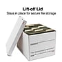 Staples 65% Recycled Corrugated File Box Lift Off Lid, Letter/Legal Size, White/Black, 10/Pack (23325011)~#|#~s1219816_sc7