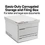Staples 65% Recycled Corrugated File Box Lift Off Lid, Letter/Legal Size, White/Black, 10/Pack (23325011)~#|#~s1219817_sc7