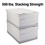 Staples Medium Duty File Box, Lift Off Lid, Legal, White/Gray, 12/Carton (TR59217)~#|#~s1219825_sc7