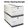 Staples Heavy Duty File Box, String and Button Lid, Letter, White/Gray, 4/Pack (TR59222)~#|#~s1219841_sc7