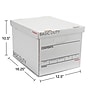 Staples 65% Recycled Corrugated File Box Lift Off Lid, Letter/Legal Size, White/Black, 10/Pack (23325011)~#|#~s1219843_sc7