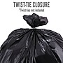 Perk™ 45 Gallon Kitchen Industrial Trash Bag, 45" x 38", Low Density, 1.1 mil, Black, 25 Bags/Box (PK56748)~#|#~s1219863_sc7