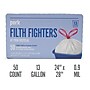 Perk™ 13 Gallon Kitchen Trash Bag, 28" x 24", Low Density, 0.9 mil, White, 50 Bags/Box (PK56745)~#|#~s1219911_sc7