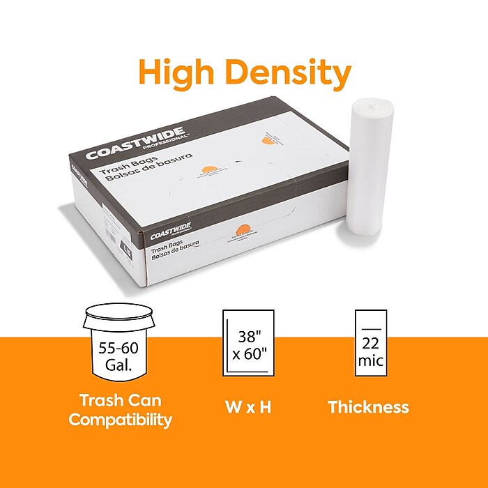 Coastwide Professional™ 55-60 Gallon Trash Bag, 38