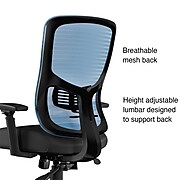 Union & Scale FlexFit™ Kroy Mesh Back Fabric Task Chair, Blue (UN59458)