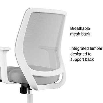 Union & Scale™ Essentials Mesh Back Fabric Task Chair, Gray (UN58149)