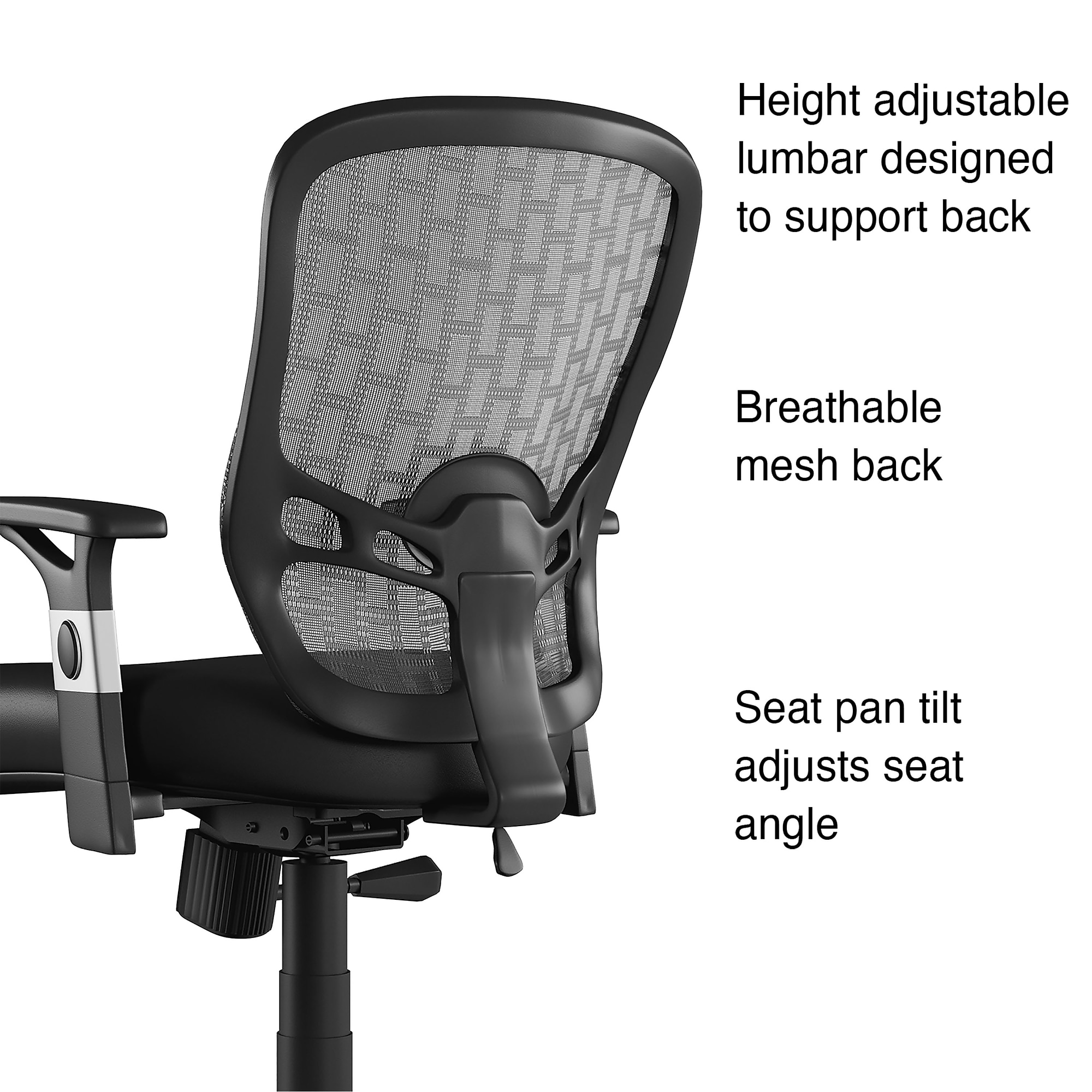Staples Corvair Ergonomic Luxura Swivel Computer and Desk Chair, Black (23097) Sansujyuku sansujyuku.com
