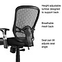 Staples Corvair Ergonomic Luxura Swivel Computer and Desk Chair, Black (23097)~#|#~s1220745_sc7