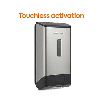 Coastwide Professional™ J-Series Automatic Wall Mounted Hand Soap Dispenser, Black/Metallic (CWJAS-S-CC)
