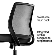 Union & Scale™ Essentials™ Mesh Back Fabric Task Chair, Black (UN59378)