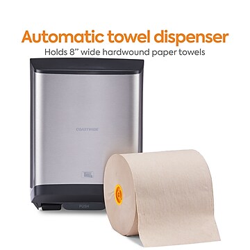 Coastwide Professional™ J-Series Automatic Touchless Hardwound Paper Towel Dispenser, Black/Metallic (CWJAHT-S)