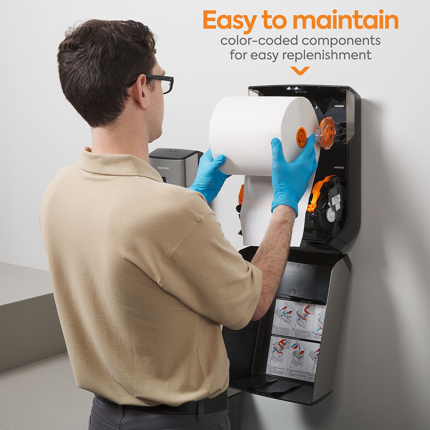 MyOfficeInnovations Auto-Cut Hardwound Paper Towel Dispenser Black 24405516 - Bild 5 von 9
