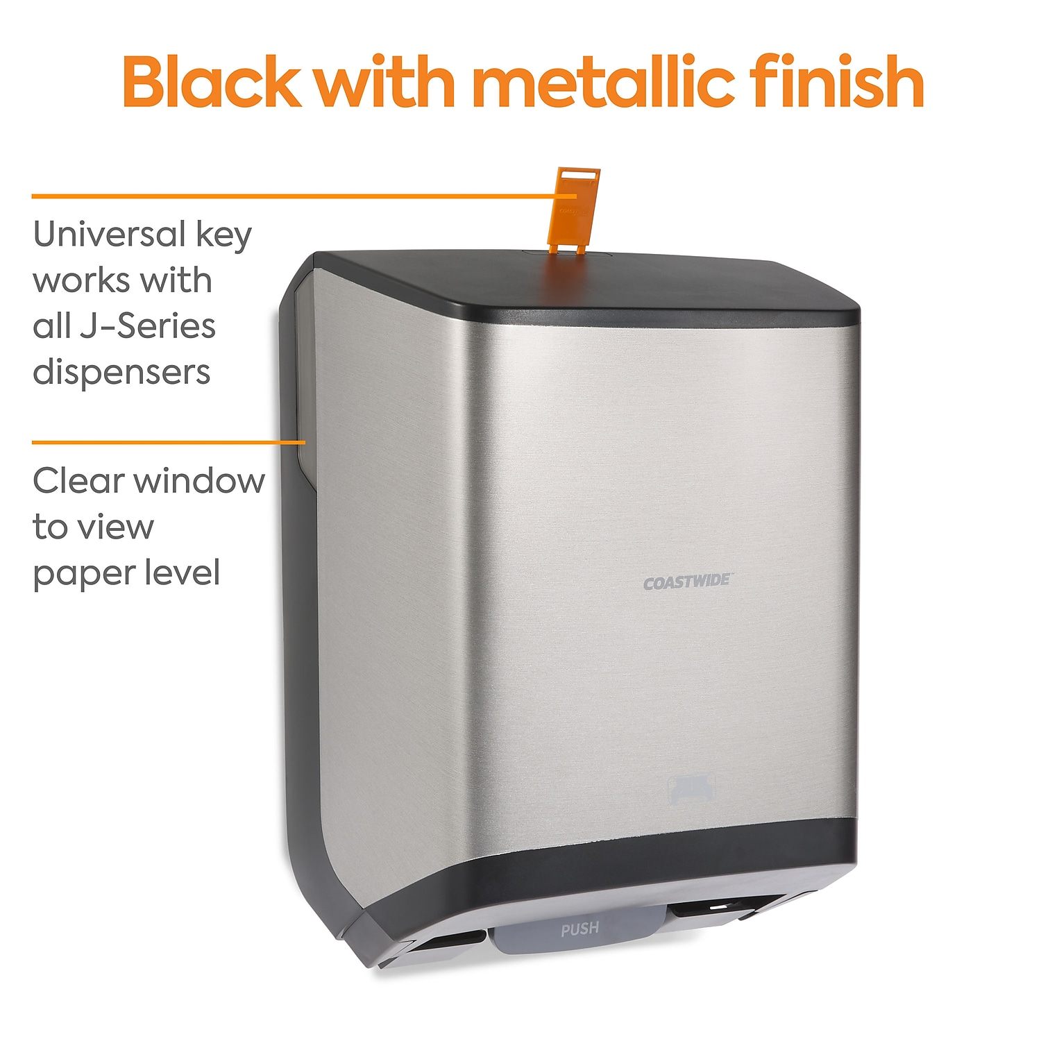 MyOfficeInnovations Auto-Cut Hardwound Paper Towel Dispenser Black 24405516 - Bild 7 von 9