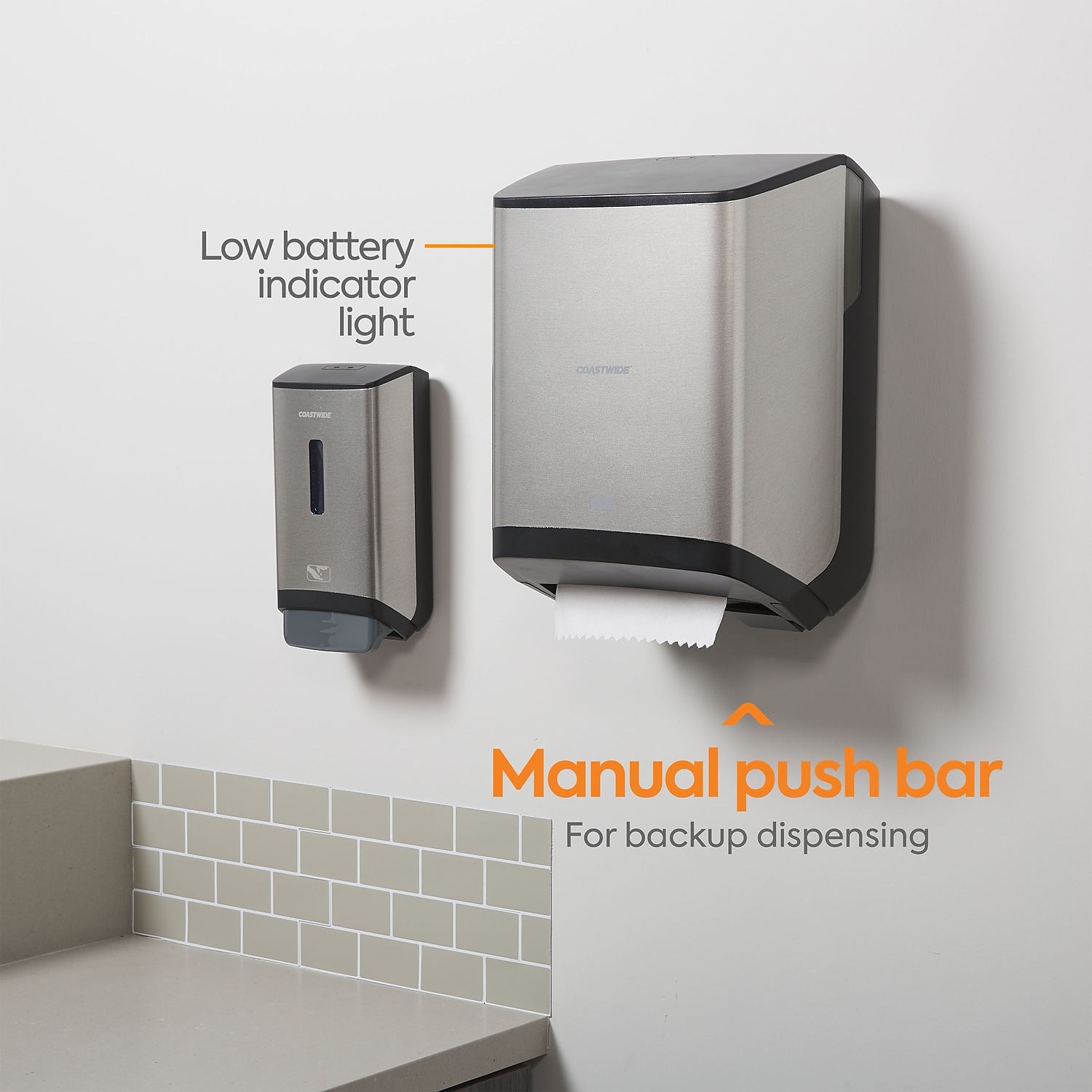 MyOfficeInnovations Auto-Cut Hardwound Paper Towel Dispenser Black 24405516 - Bild 4 von 9