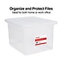 Staples File Box Plastic File Box Snap, Letter/Legal Size, Clear (140168/140139)~#|#~s1220991_sc7