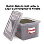 TRU RED™ Weather-Resistant File Box, Letter/Legal, Frost Gray, 4/Carton (TR57623CT)~#|#~s1220995_sc7