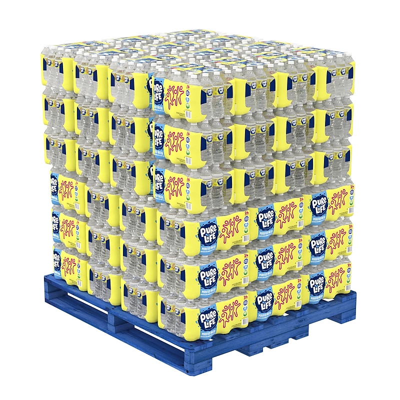 Pure Life Purified Bottled Water, 16.9 Fl. oz., 24 Bottles/Case, 78 Cases/Pallet (PLT110109) image 1