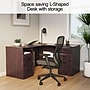 Staples Kendall Park 58.8"W L-Shaped Desk, Cherry (52493)~#|#~s1221243_sc7