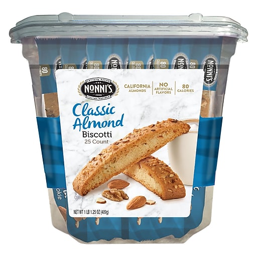 Nonni’s Biscotti Value Pack, Originali Classic Almond, 25 Count, 1.1 Pound