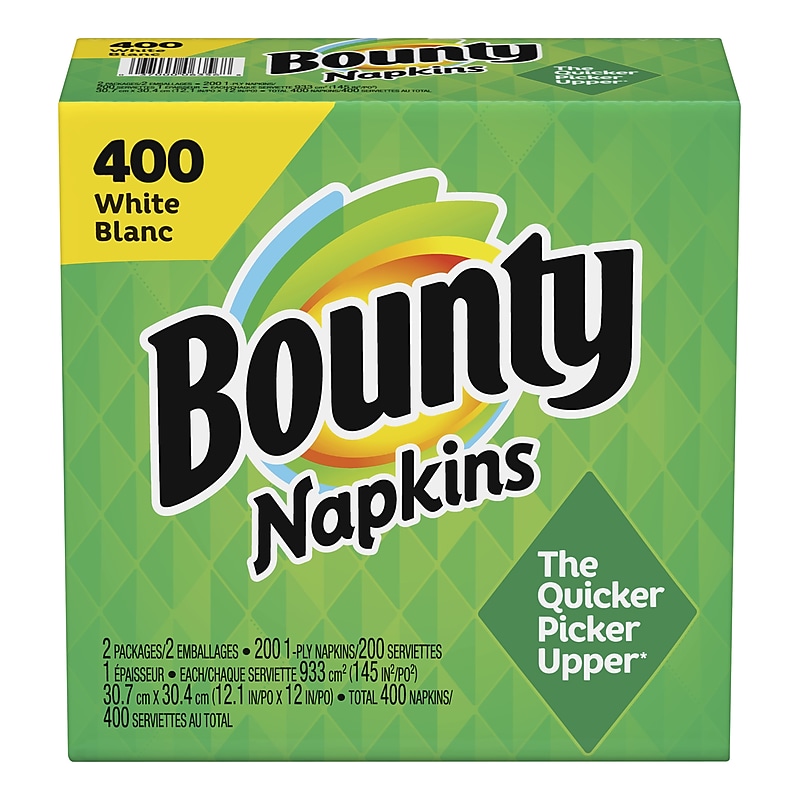 Bounty Quilted Lunch Napkin, 1-ply, White, 400 Napkins/Pack (06356) image 1