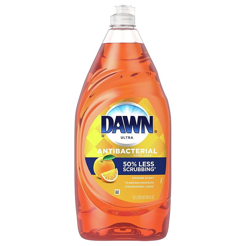 Dawn Ultra Antibacterial Liquid Dish Soap, Orange, 38 oz. (00179/91092) image 1