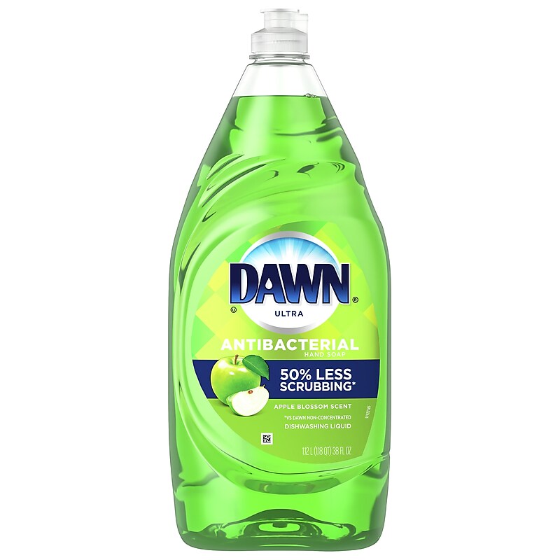 Dawn Ultra Antibacterial Liquid Dish Soap, Apple Blossom, 38 oz. (01134/91092) image 1