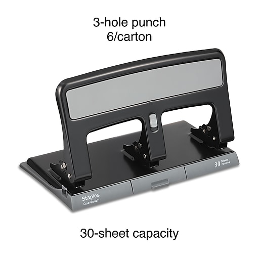 Staples Single Hole Puncher with Vinyl-Coated Grip - Baller Hardware