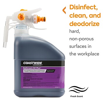 Coastwide Professional™ Bathroom DC Plus Cleaner and Disinfectant Concentrate for EasyConnect, 3L, 2/Pack