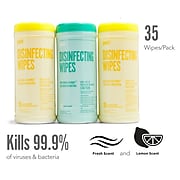 Perk™ Disinfecting Wipes, Fresh & Lemon, 35 Wipes, 3/Pack (PK56666)