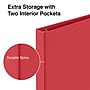 Staples 1" 3-Ring Non-View Binder, Red (ST26647-CC)~#|#~s1221735_sc7