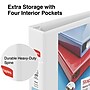 Staples Heavy Duty 2" 3-Ring View Binders, D-Ring, White, 6/Pack (56264CT/24688CT)~#|#~s1221750_sc7