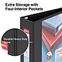 Staples Heavy Duty 3" 3-Ring View Binders, D-Ring, Black, 4/Pack (56234CT/24690CT)~#|#~s1221752_sc7