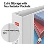 Staples Heavy Duty 4" 3-Ring View Binders, D-Ring, White, 4/Pack (56266CT/24696CT)~#|#~s1221753_sc7