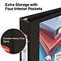 Staples Heavy Duty 2" 3-Ring View Binders, D-Ring, Black, 6/Pack (56233CT/24684CT)~#|#~s1221754_sc7