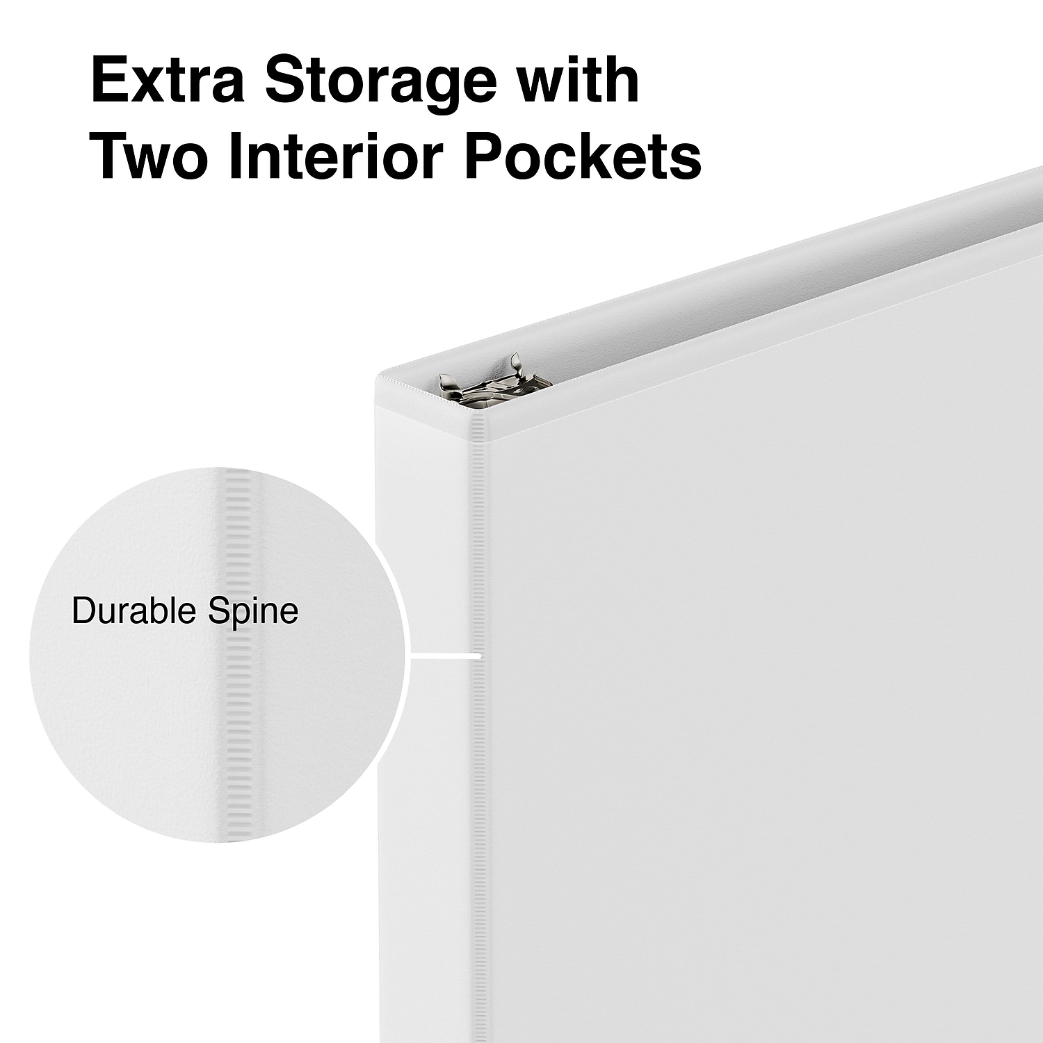 Staples Economy 1/2" 3-Ring View Binder White 24/Carton 23740/21682VS - Picture 6 of 8