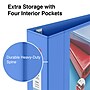 Staples Heavy Duty 4" 3-Ring View Binder, D-Ring, Periwinkle (ST56293-CC)~#|#~s1221785_sc7