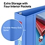 Staples Heavy Duty 5" 3-Ring View Binder, D-Ring, Periwinkle (ST56294-CC)~#|#~s1221786_sc7
