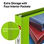 Staples Heavy Duty 1 1/2" 3-Ring View Binder, D-Ring, Chartreuse (ST56320-CC)~#|#~s1221792_sc7