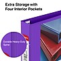 Staples Heavy Duty 1 1/2" 3-Ring View Binder, D-Ring, Purple (ST56308-CC)~#|#~s1221797_sc7