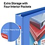 Staples Heavy Duty 2" 3-Ring View Binder, D-Ring, Periwinkle (ST56291-CC)~#|#~s1221801_sc7