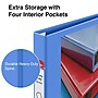 Staples Heavy Duty 1" 3-Ring View Binder, D-Ring, Periwinkle (ST56289-CC)~#|#~s1221809_sc7