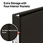 Staples Heavy Duty 1 1/2" 3-Ring Non-View Binder, D-Ring, Black (ST56238-CC)~#|#~s1221810_sc7