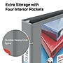 Staples Heavy Duty 2" 3-Ring View Binder, D-Ring, Gray (ST56330-CC)~#|#~s1221860_sc7