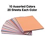 Staples Construction Paper, 9"W x 12"L, Assorted, 200/Pack (23104)~#|#~s1222531_sc7