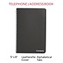 Staples 5" x 8" Phone/Address Book, Black (ST12955)~#|#~s1222538_sc7