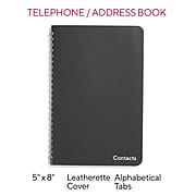 Staples 5" x 8" Phone/Address Book, Black (ST12955)